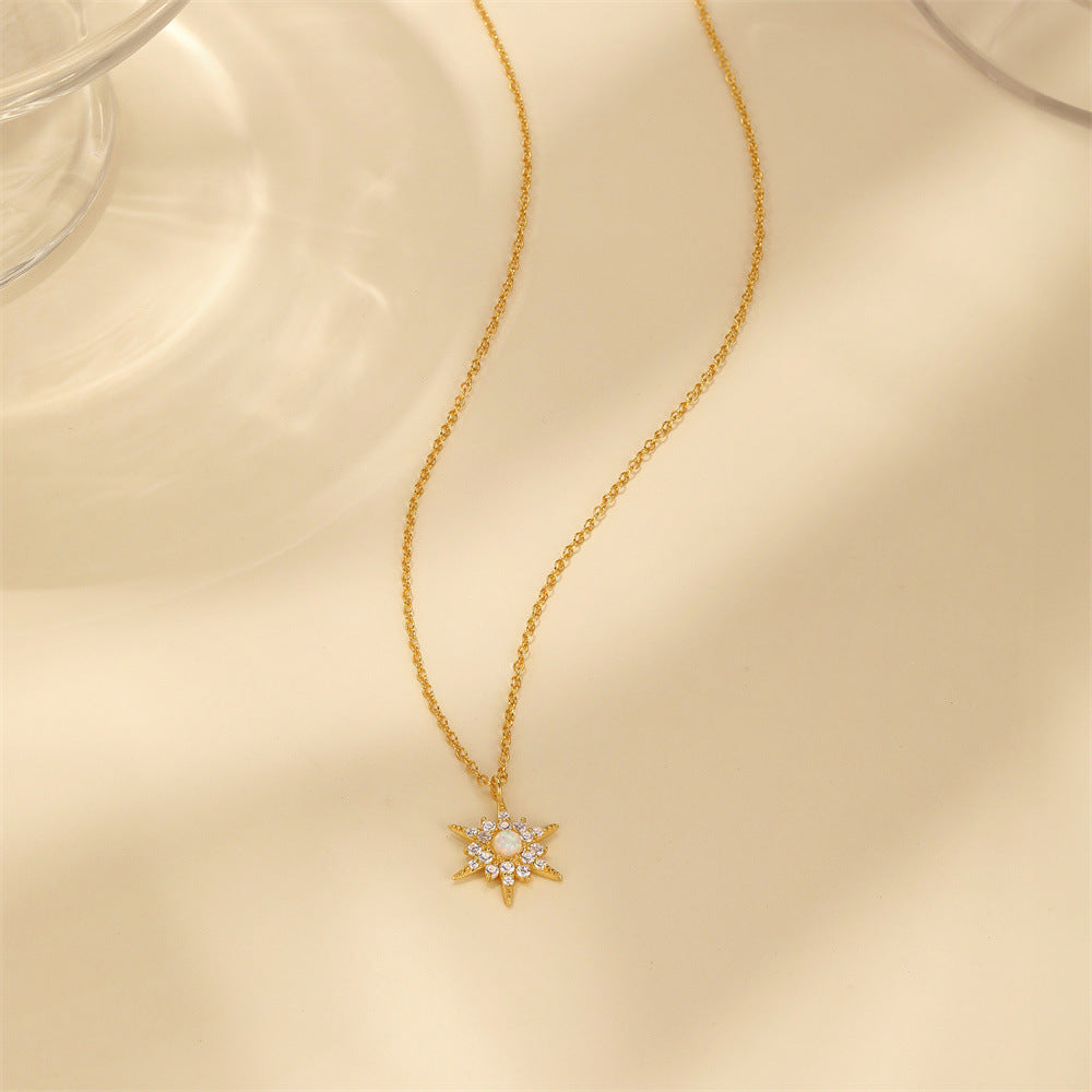 Amélie – Elegant Silver Necklace with Round Pendant