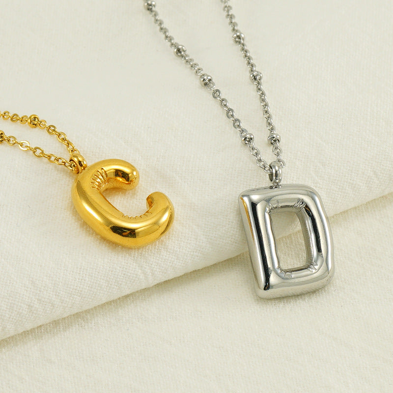 Irena – Gold Initial Charm Necklace