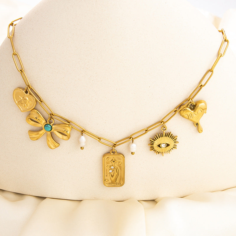 Emilie – Elegant Gold Necklace with Petite Pendants