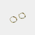 Round Inset Sterling Silver Earrings