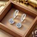925 Sterling Silver Earrings Featuring 1 Carat Moissanite