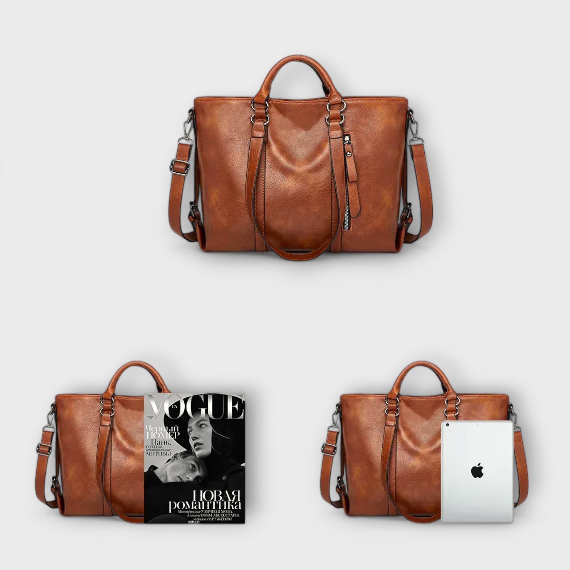 Olivia - Oversized Leather Tote