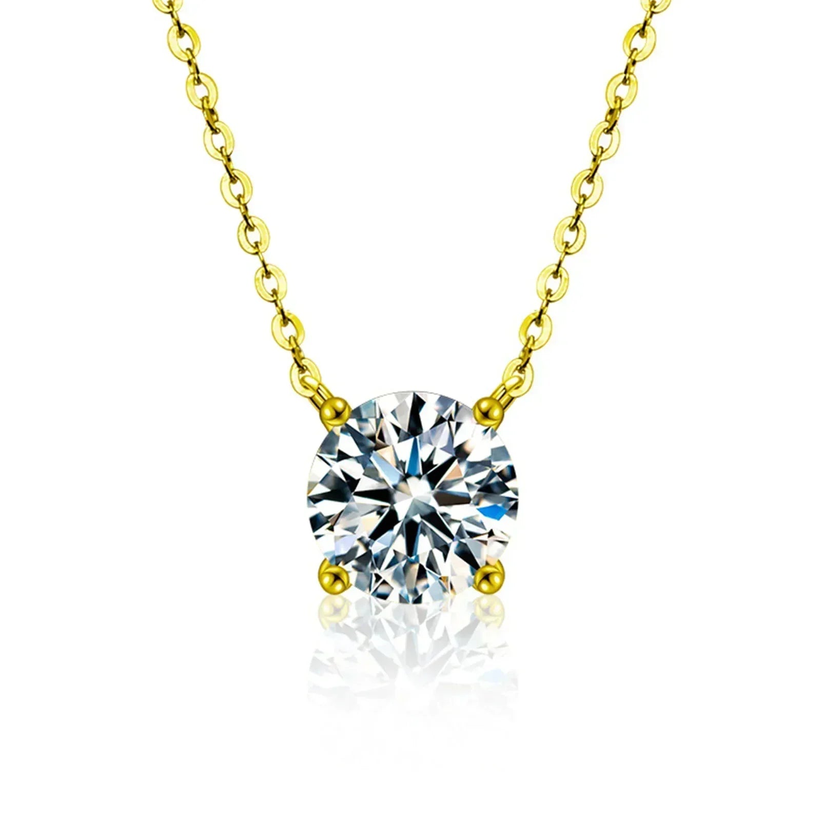 Rafaela – 18K Gold-Plated Sterling Silver Necklace with Zirconia Accents