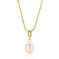 Pavlina – Elegant Gold Necklace Featuring a Pearl Pendant