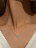 Marlena – Geometric Detail Short Silver Necklace