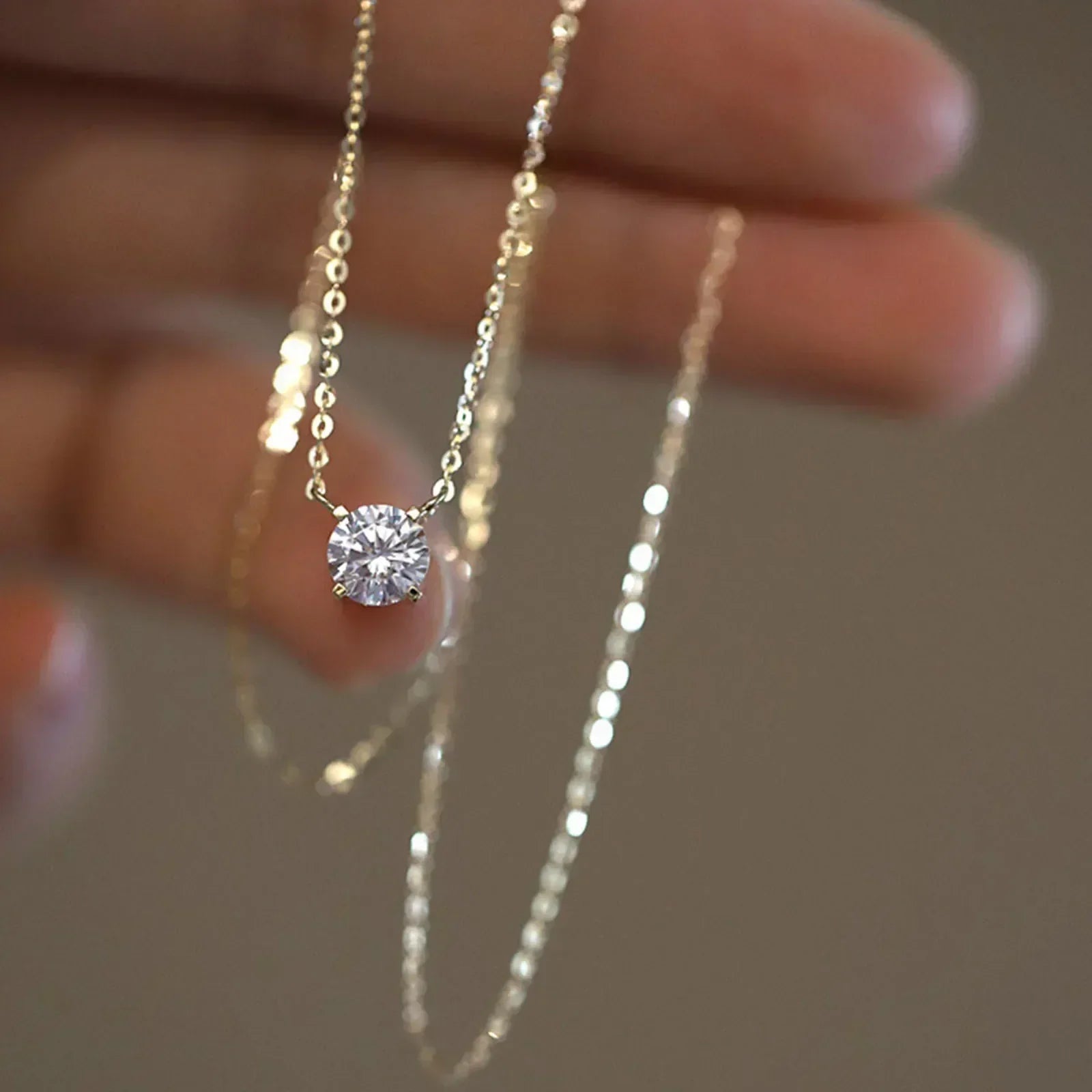 Rafaela – 18K Gold-Plated Sterling Silver Necklace with Zirconia Accents