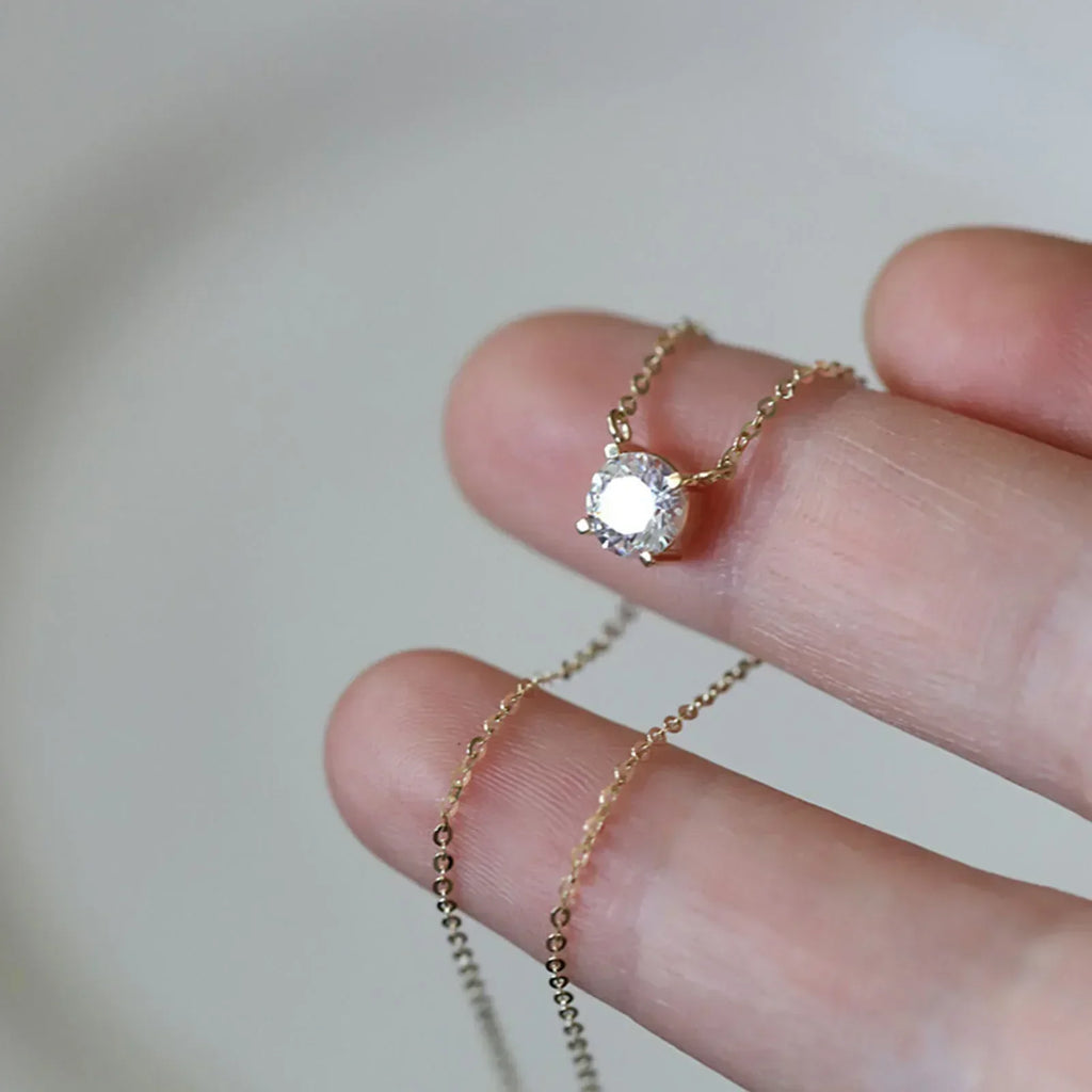 Rafaela – 18K Gold-Plated Sterling Silver Necklace with Zirconia Accents