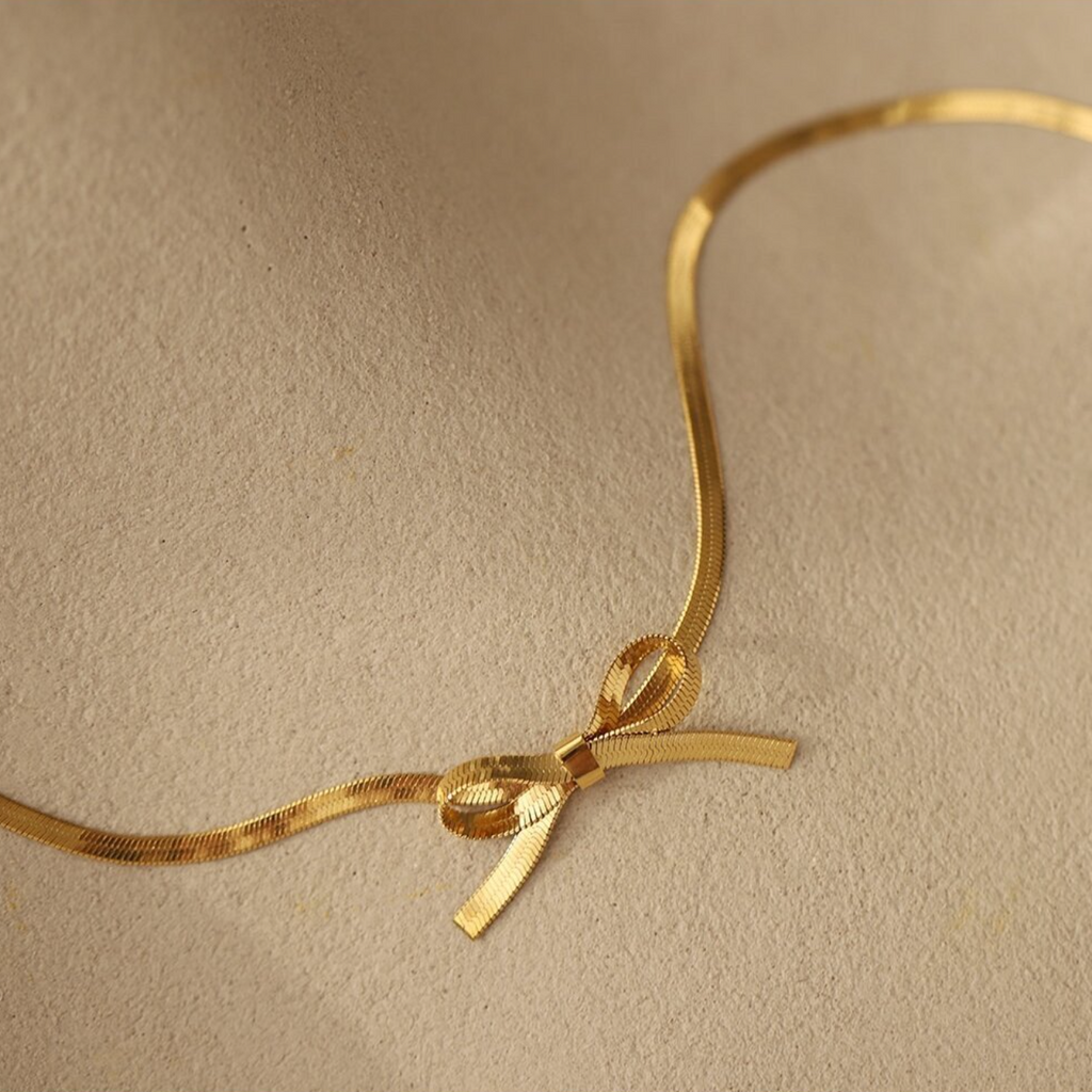 Rebecca - Initial Pendant Gold Necklace