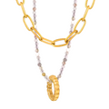 Luisa – Gold Double Strand Pendant Necklace