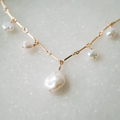 Greta – Delicate Gold Necklace Adorned with Tiny Beads