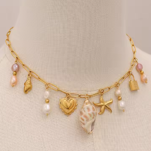 Anneliese – Gold Necklace Featuring Delicate Mini Pendants