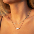 Isabela – Gold Necklace Featuring a Rectangular Pendant