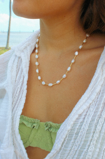 Helena – Double Design Gold Necklace