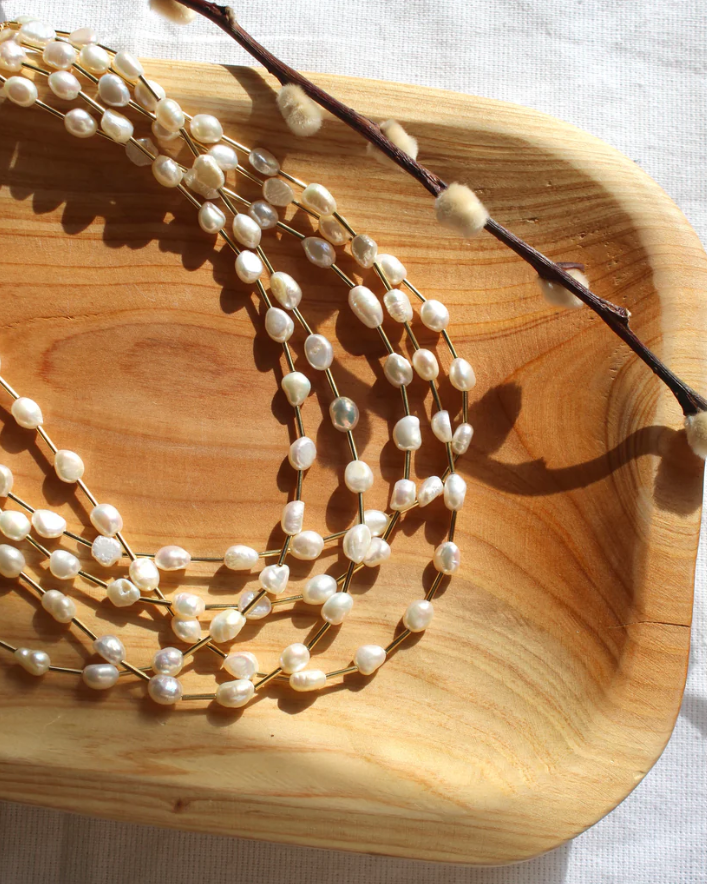 Helena – Double Design Gold Necklace