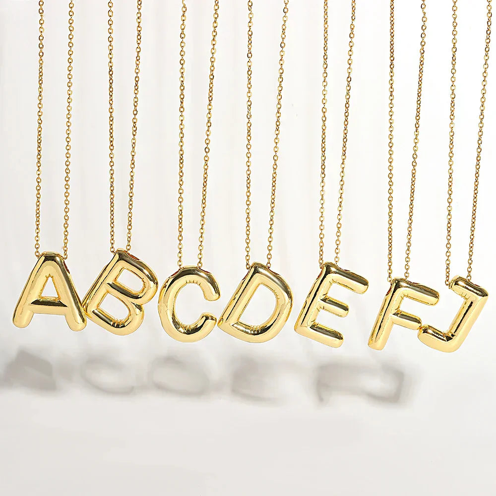 Irena – Gold Initial Charm Necklace