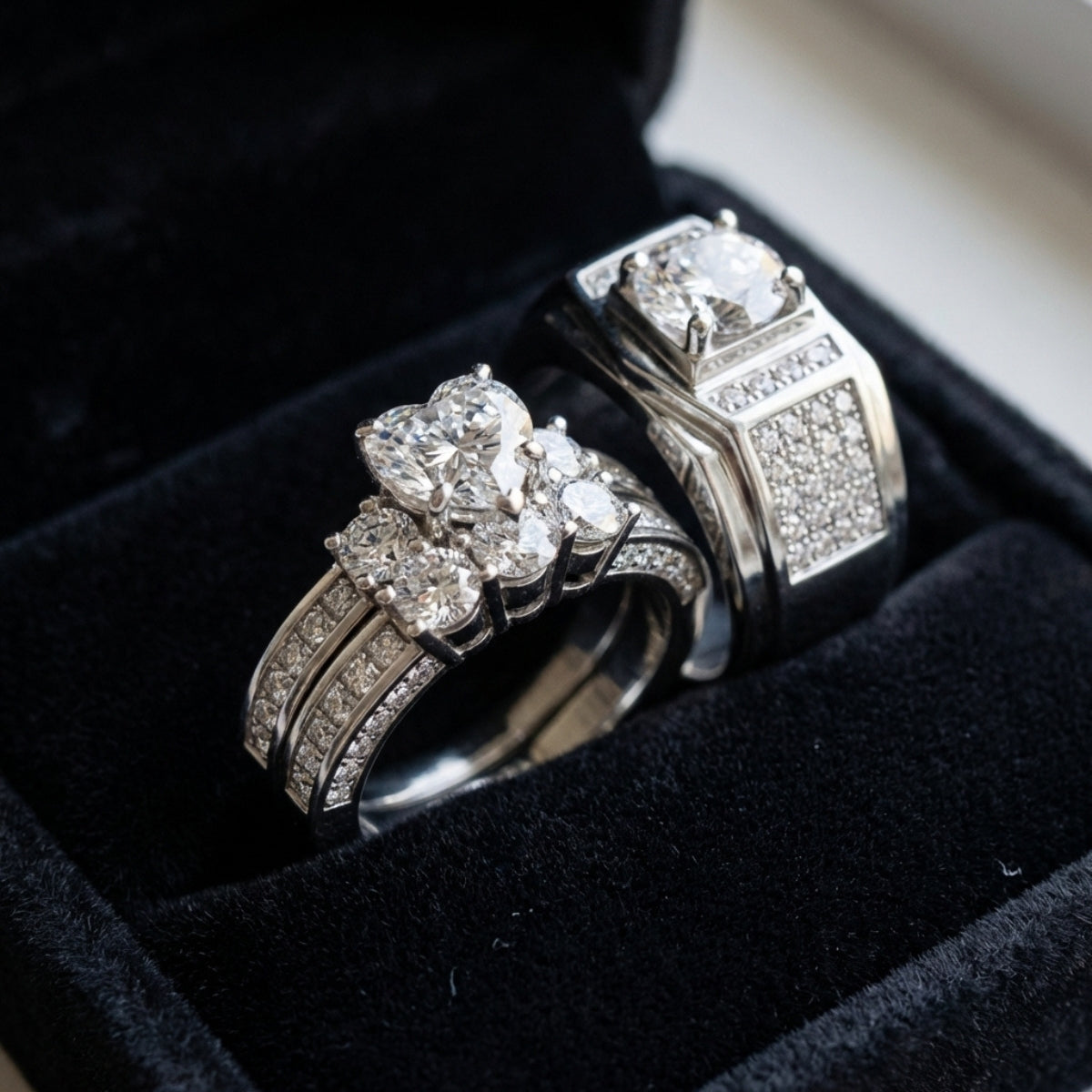 Blossoming Heart Rings