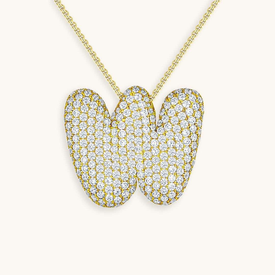 Melanie – Double Heart Gold Necklace