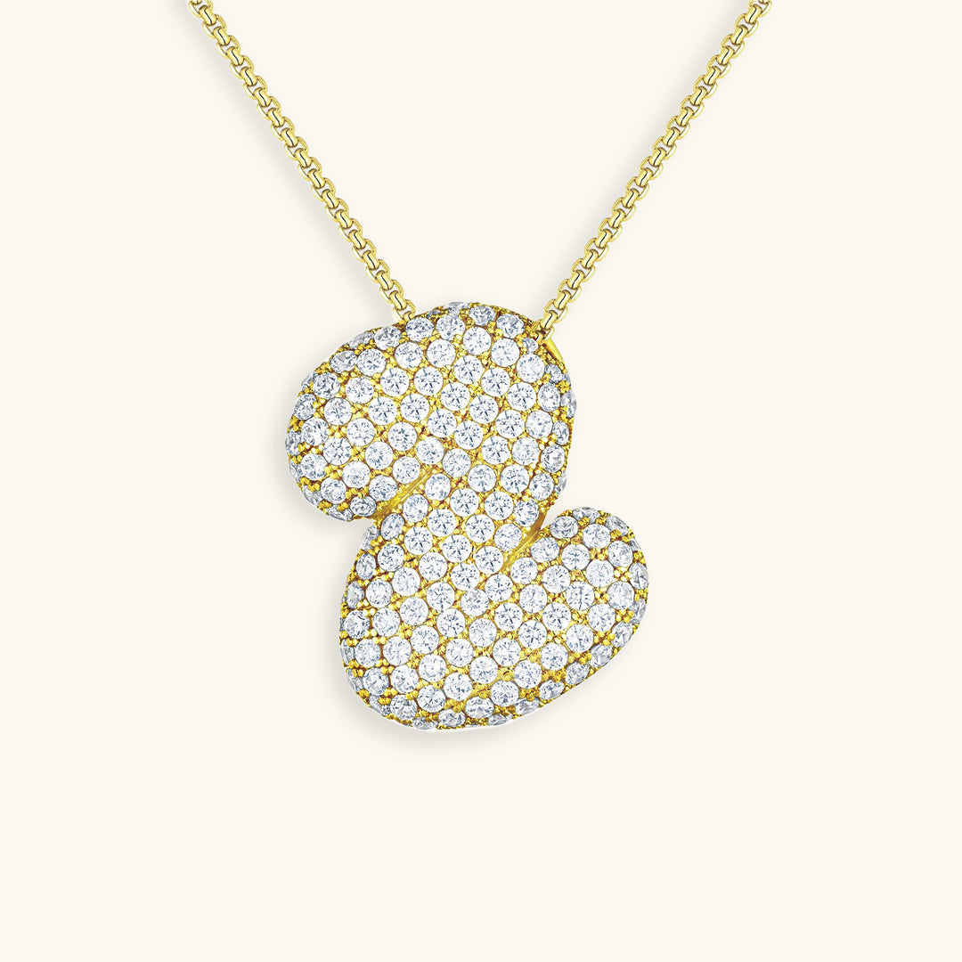Melanie – Double Heart Gold Necklace