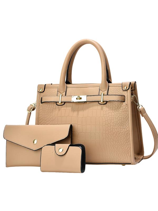 ALENOR – Large Capacity Crocodile-Embossed Crossbody Handbag Set
