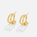 Helene – Structured Gold Mini Hoop Earrings