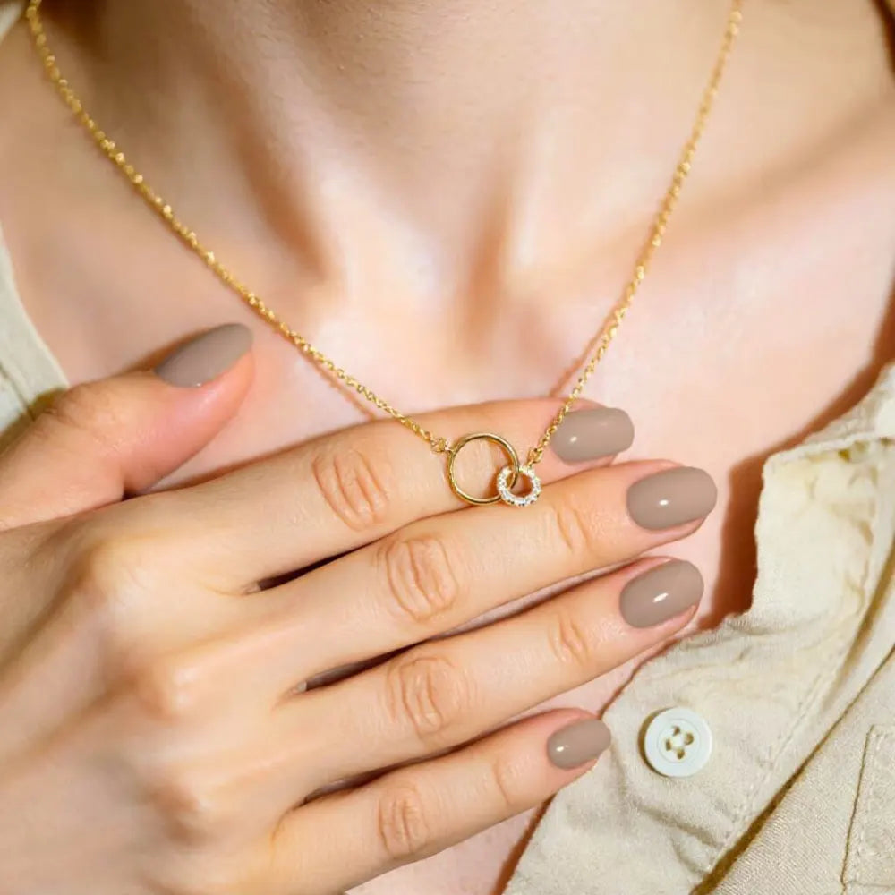 Forever Connected Gold Necklace for My Sister