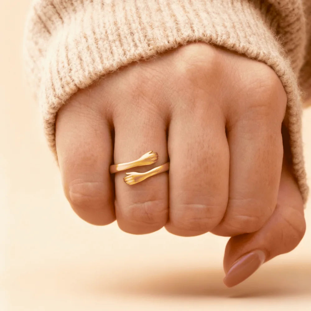 Gold Hug Ring for My Cherished Granddaughter