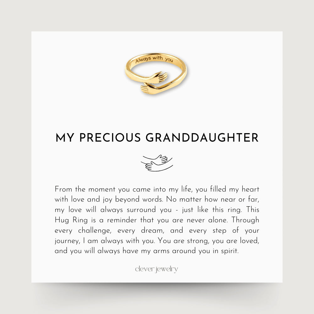 Gold Hug Ring for My Cherished Granddaughter