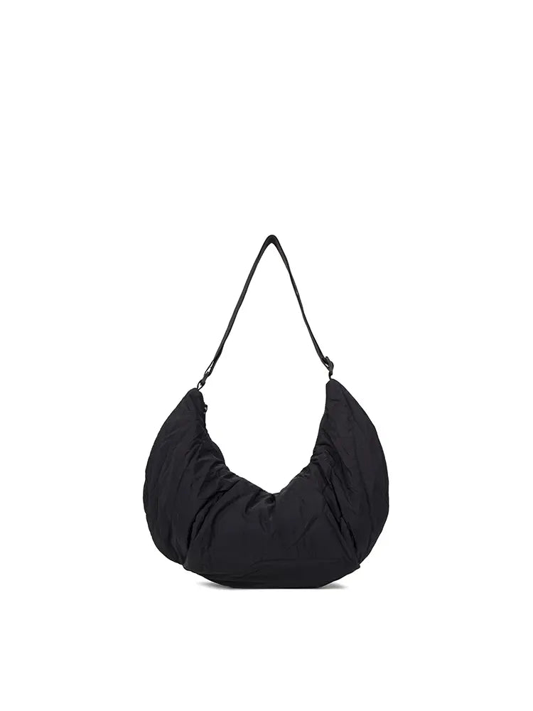 Fresh Lightweight Ruched Hobo Crossbody Bag