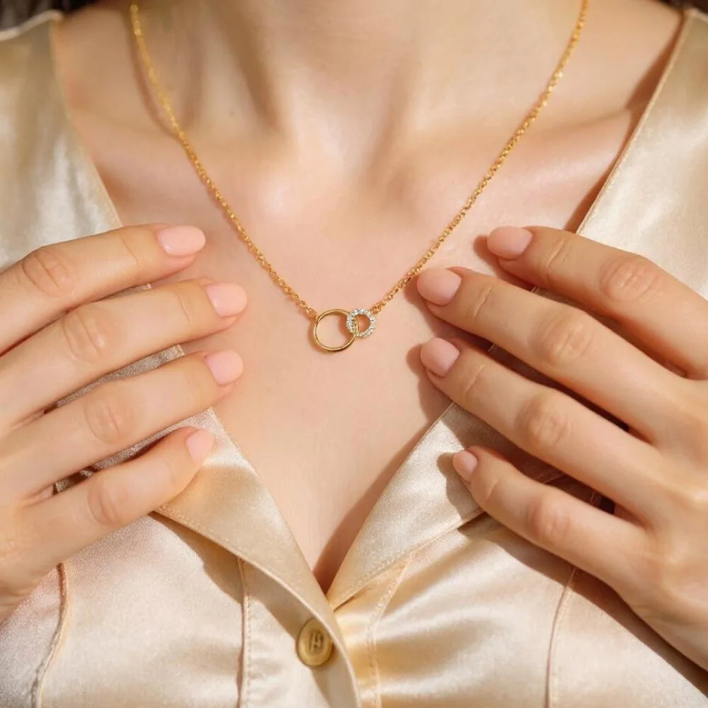 Forever Connected Gold Necklace for My Sister