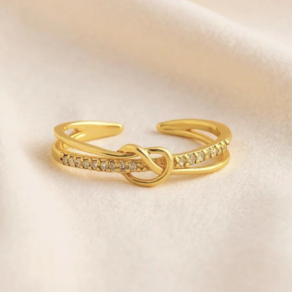 Forever Linked Gold Ring for Mother and Daughter