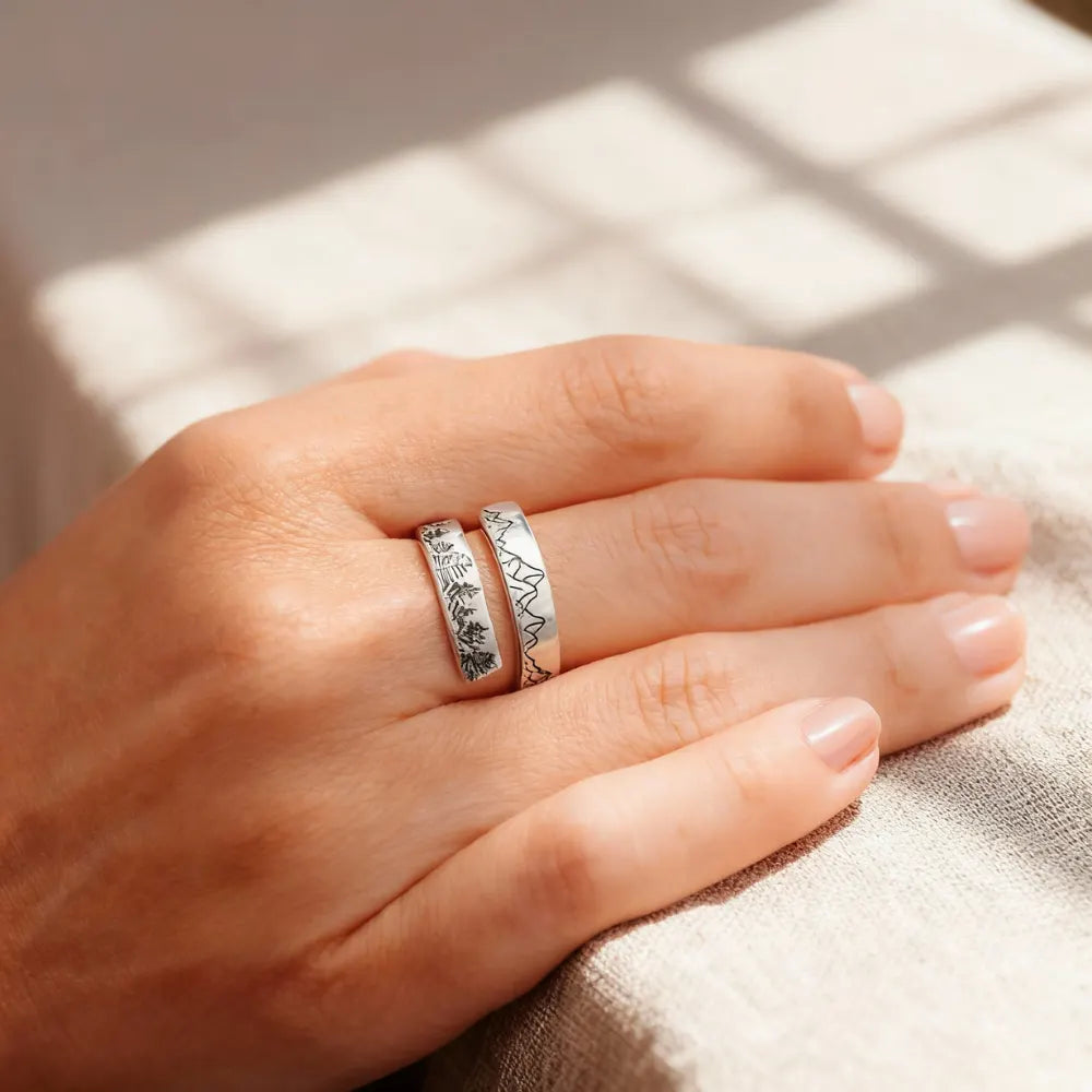 Mountain and Forest Inspired Ring