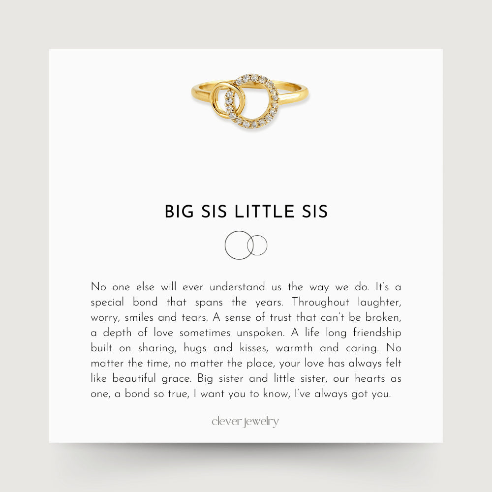 Forever Connected Gold Ring for My Sister