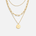 Karolína – Layered Necklace with Circular Pendant