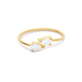 Moonstone Teardrop Ring (Gold)