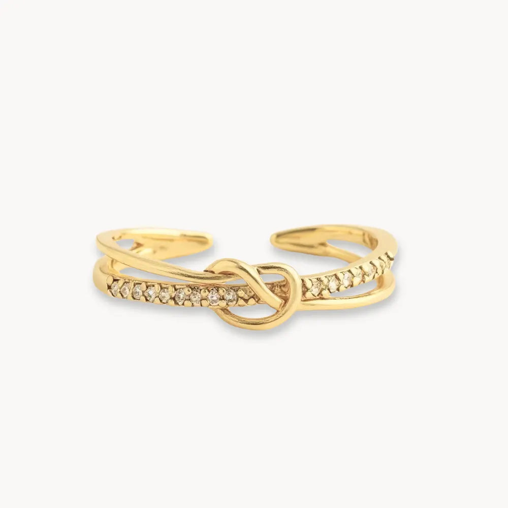 Forever Linked Gold Ring for Mother and Daughter