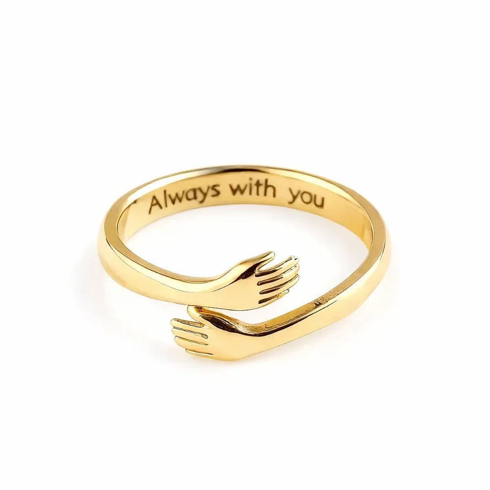 Gold Hug Ring for My Cherished Granddaughter