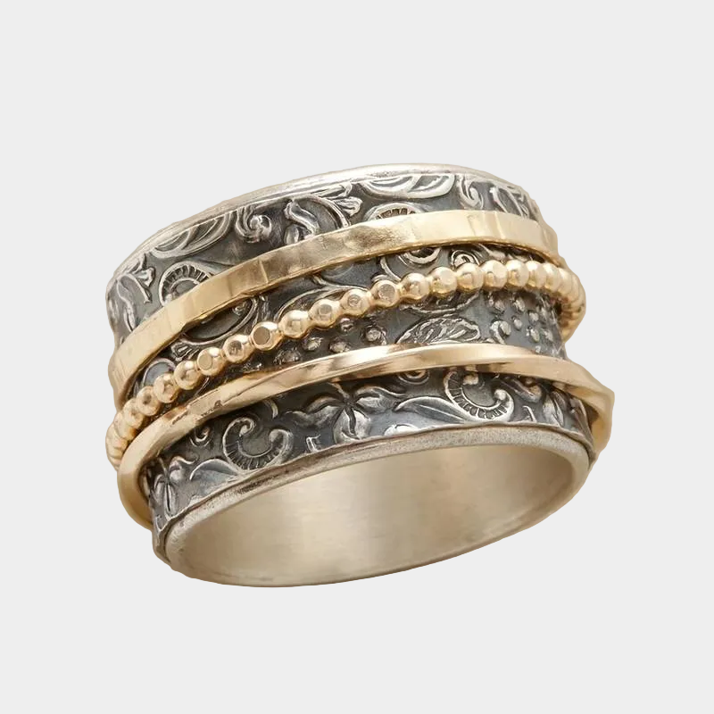 Gold and Silver Vintage Antique Ring