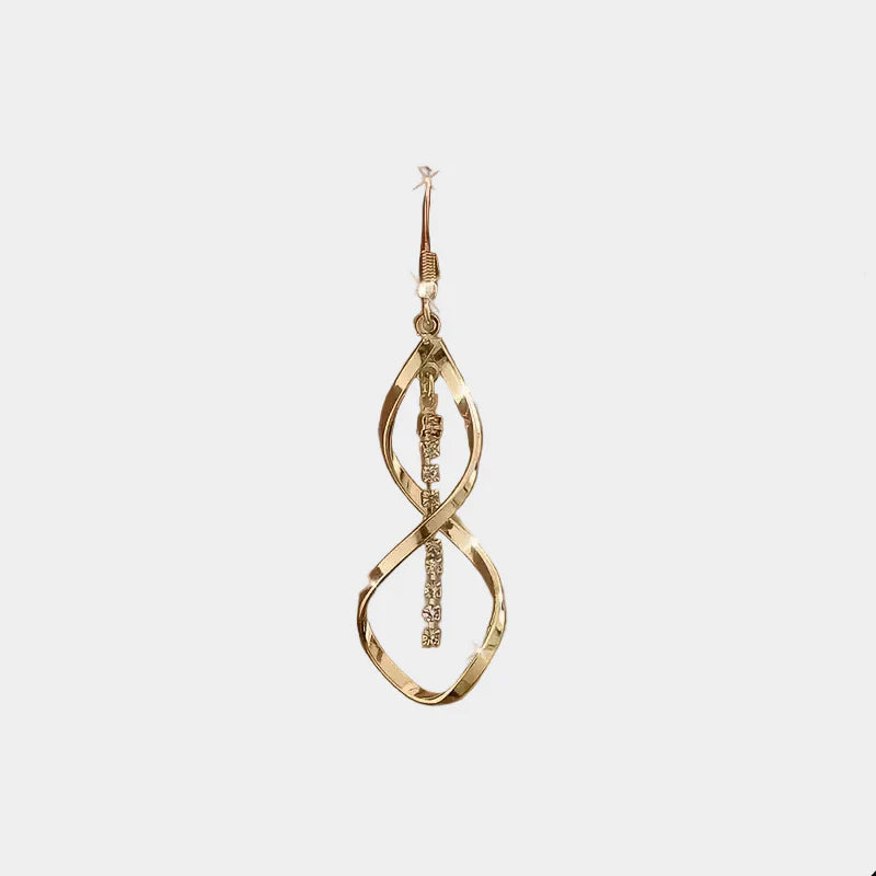 Gold Sunray Spiral Earrings