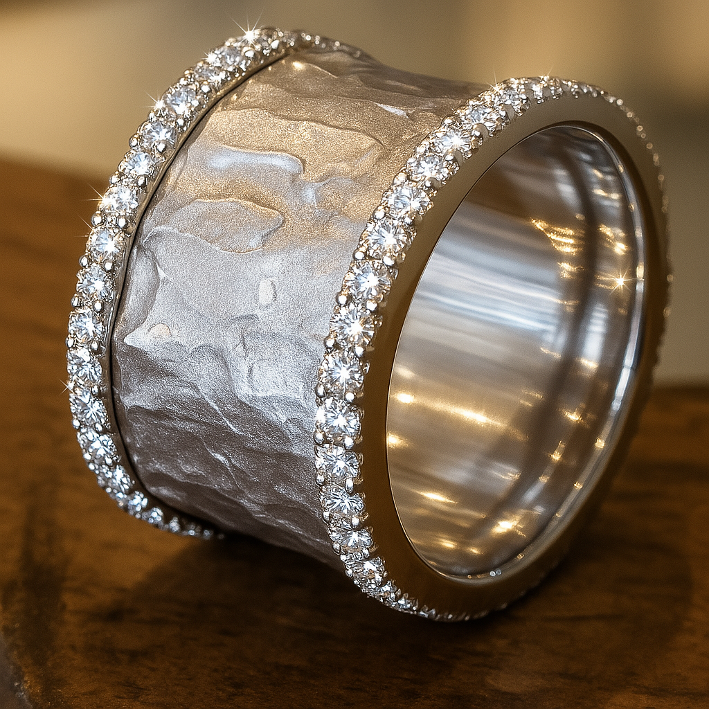 Hannah – Classic Silver Vintage Ring with Zirconia