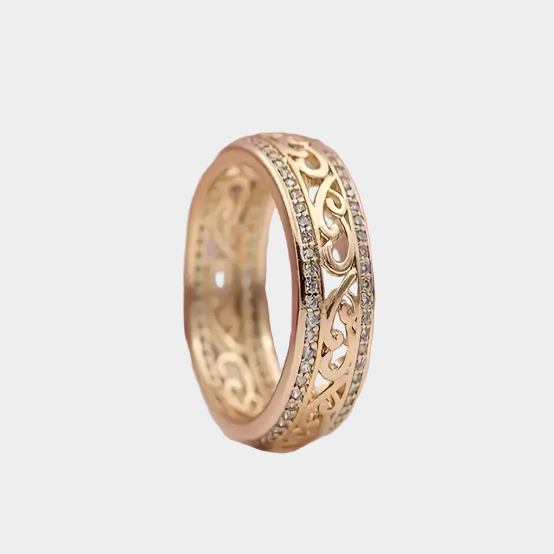 Kerstin – Elegant Light Gold Cable Ring