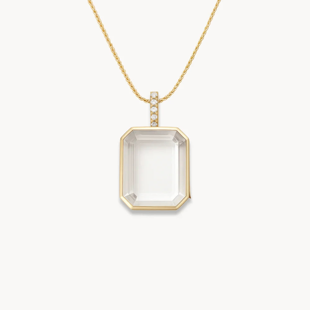 Gold Baguette Locket