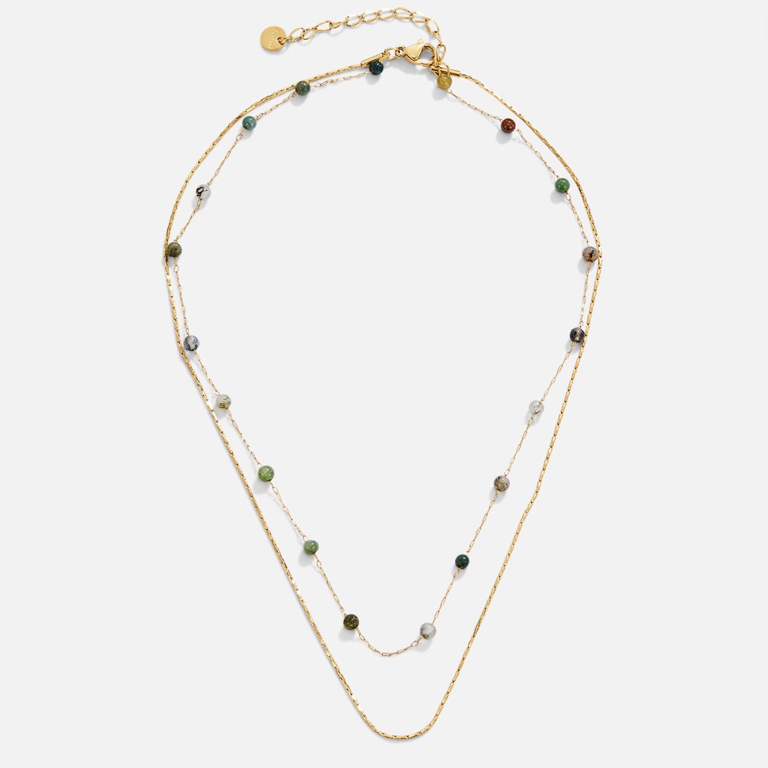 Katharina – Rectangular Pendant Gold Necklace