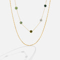 Katharina – Rectangular Pendant Gold Necklace