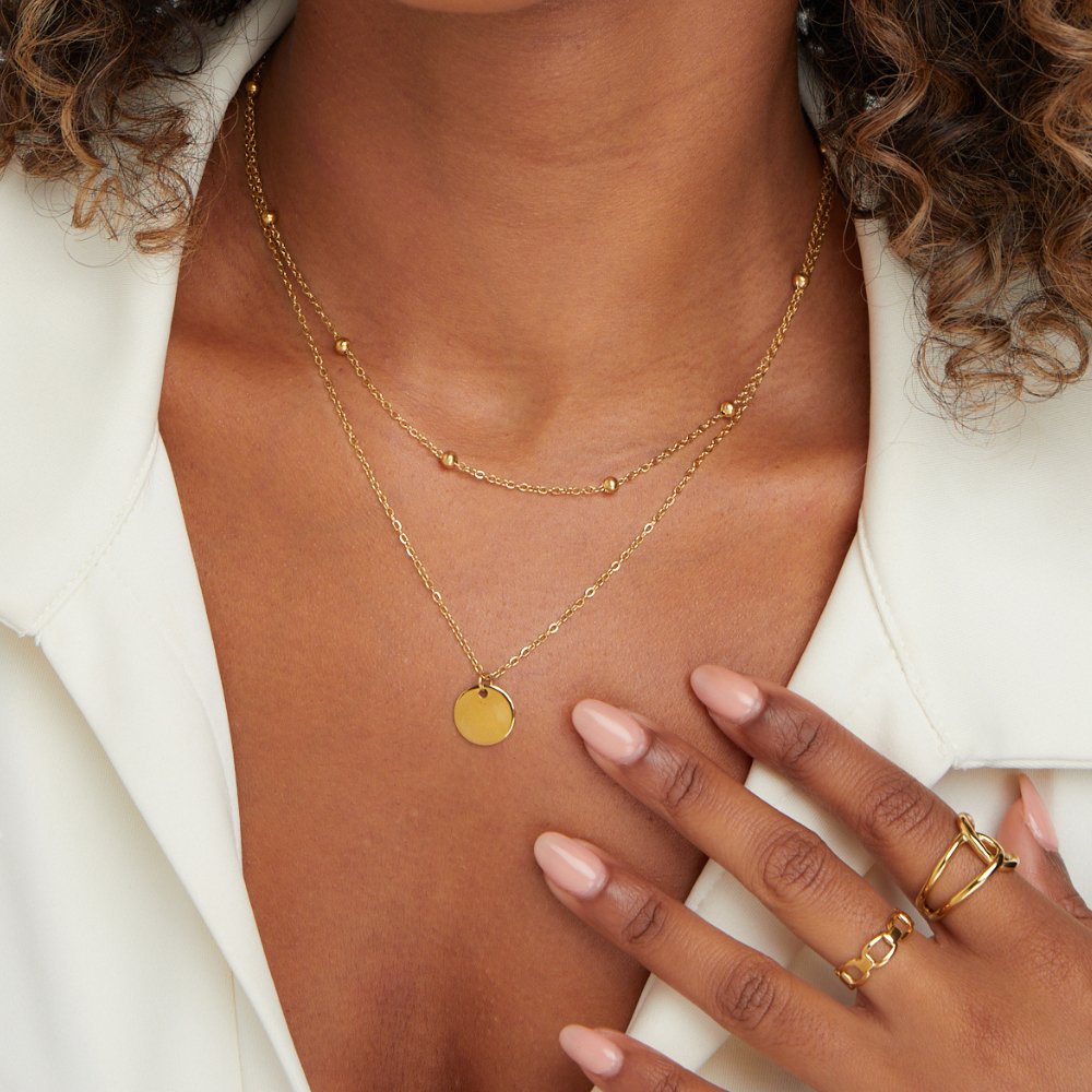 Annalena – Double Gold Pendant Necklace