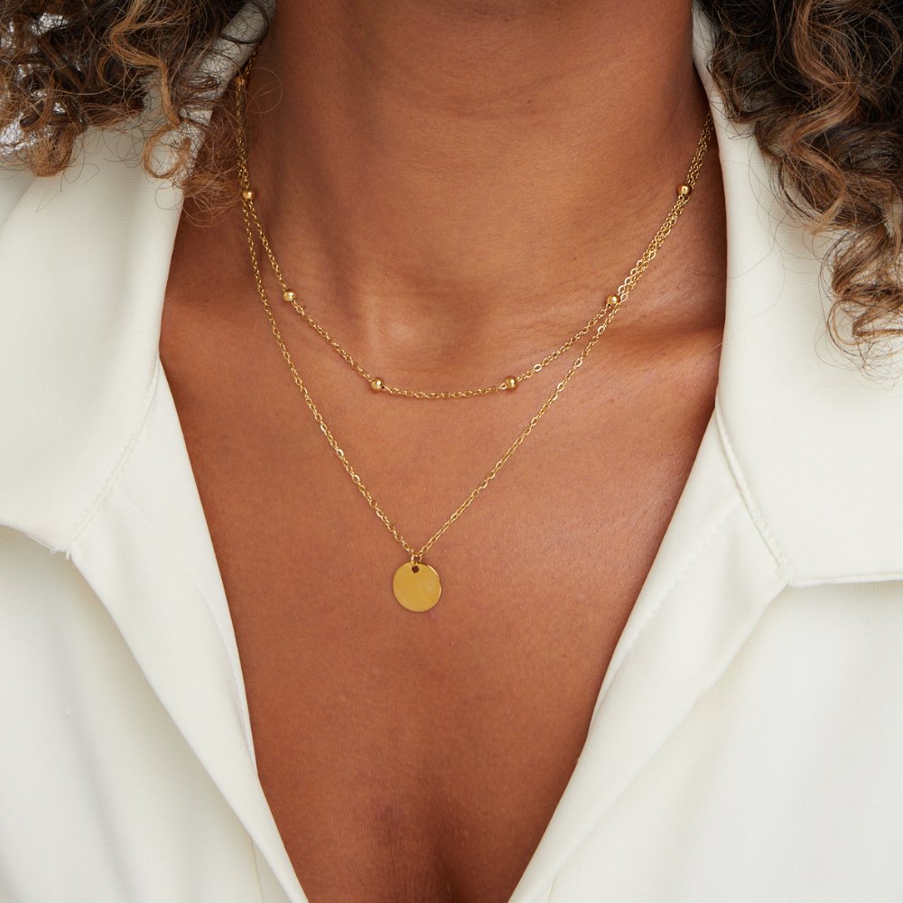 Annalena – Double Gold Pendant Necklace