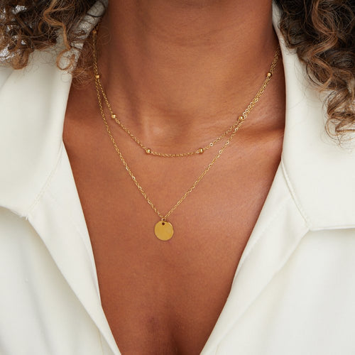 Annalena – Double Gold Pendant Necklace