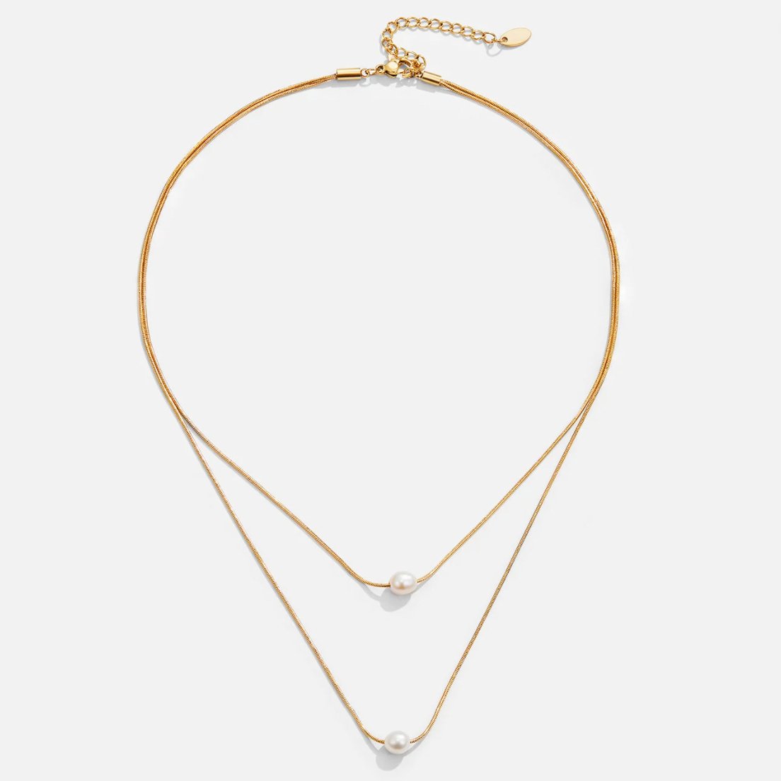 Sabine – Two-Tone Gold Necklace with Dark Gemstone