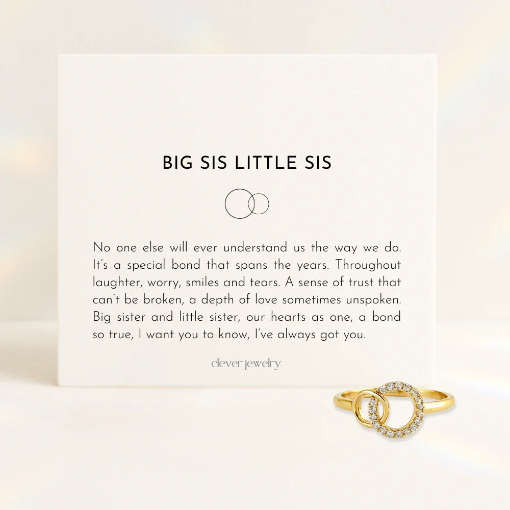 Forever Connected Gold Ring for My Sister