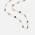 Gertruda – Vibrant Golden Necklace with Colorful Accents