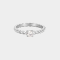 Miriam K. – Elegant Silver Ring with Intricate Engraving